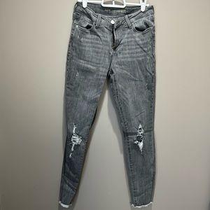 Old Navy rockstar midrise black/grey jeans size 2